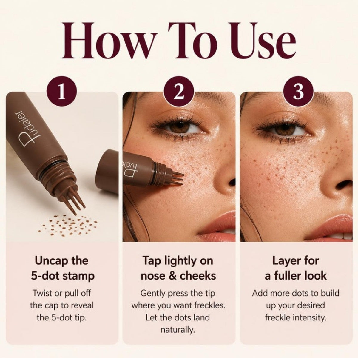 How to use the freckle stamp pen