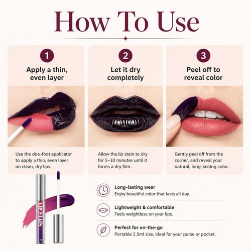 How to use the peel-off lip stain