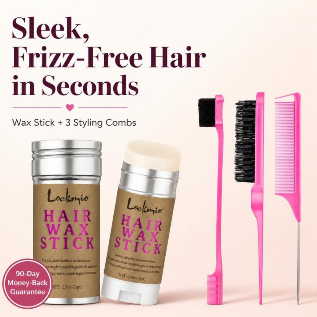 Silkset wax stick with 3 styling combs