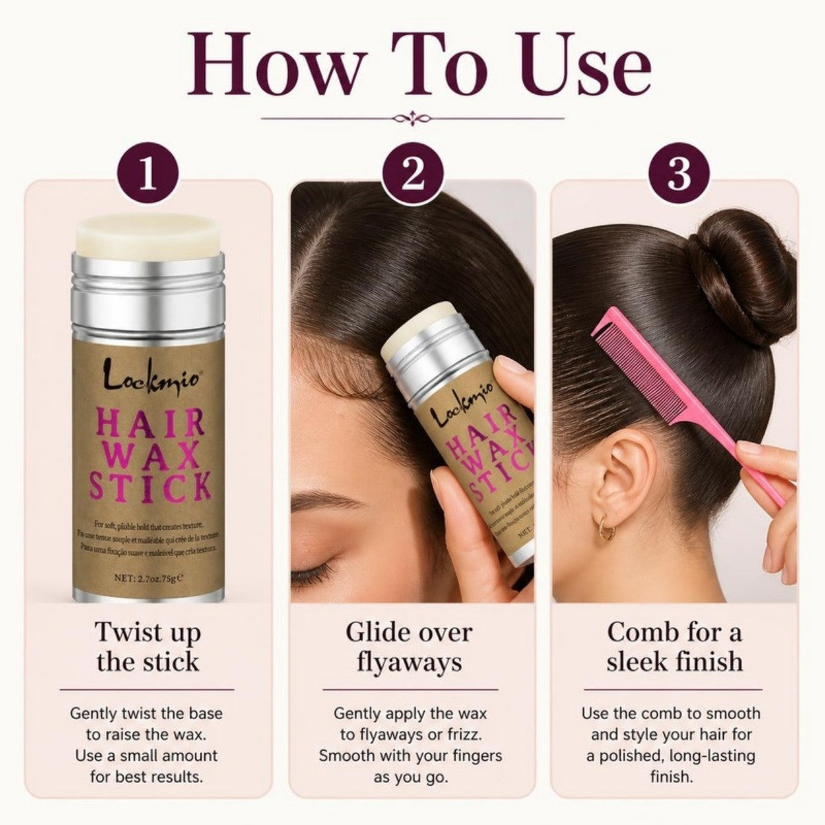 How to use the hair wax stick