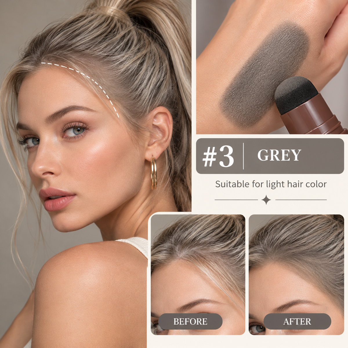 Haloline Hairline Powder Stick – Root & Hairline Touch-Up