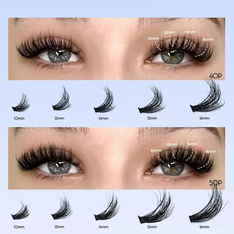 Kit fai da te per ciglia a grappolo Fluttera – Effetto salone a casa