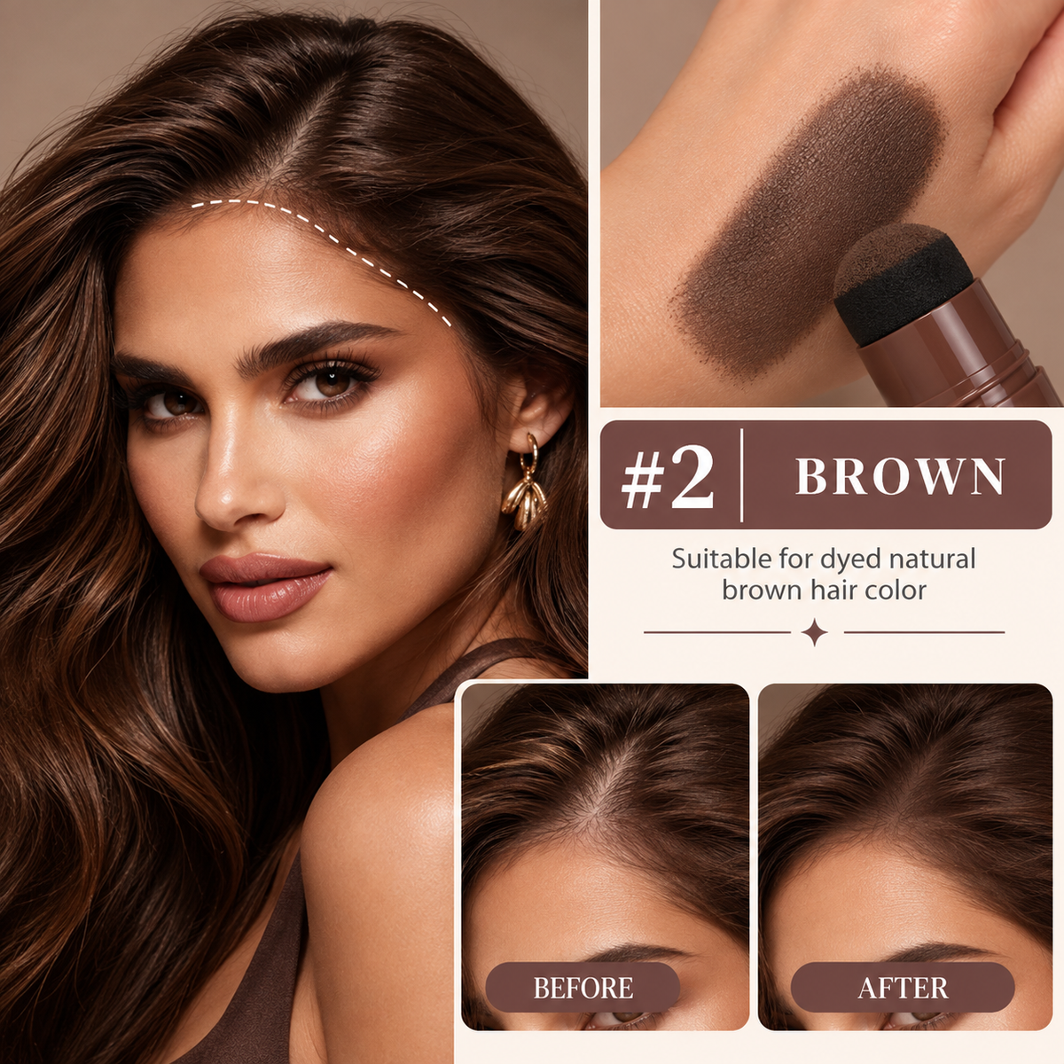 Haloline Hairline Powder Stick – Root & Hairline Touch-Up